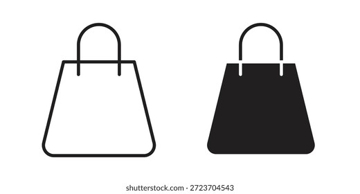 Colección de Vector de iconos de bolso para Diseños web. iconos planos