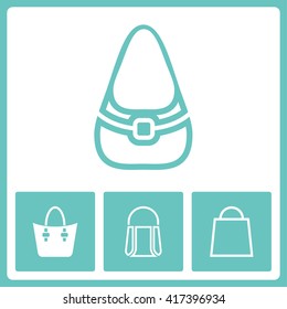 Bag icons Web vector graphic. Design collection.