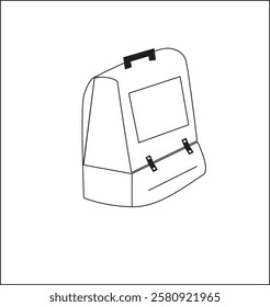Bag illustration icon, suitable for symbols, images, websites, mobile, flat icons, outline icons