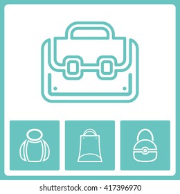 Bag image. Web vector graphic. Design collection.