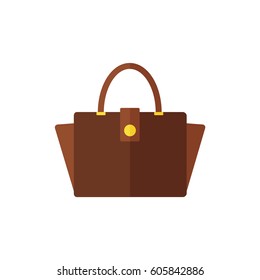 Bag isolated icon on white background. Flat vector illustration. 