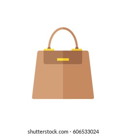 Bag isolated icon on white background. Women bag. Flat vector illustration design. 