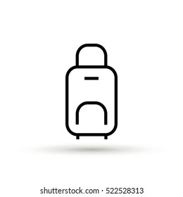 bag isolated minimal icon. travel bag graph line vector icon for websites and mobile minimalistic flat design.