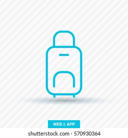 bag isolated minimal icon. travel baggage graph line vector icon for websites and mobile minimalistic flat design.