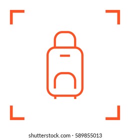 bag isolated minimal icon. travel baggage graph line vector icon for websites and mobile minimalistic flat design.