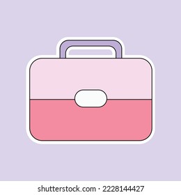 a bag isolated on soft purple background