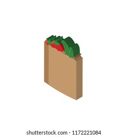 Bag isometric left top view 3D icon