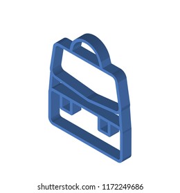 Bag isometric left top view 3D icon