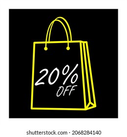 Bag Label, on Black Background and Black Strips