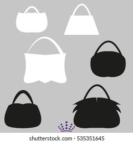 Bag ladies, icon, vector illustration EPS 10