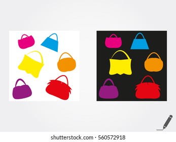 Bag ladies, icon, vector illustration eps10