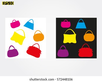 Bag ladies, icon, vector illustration eps10