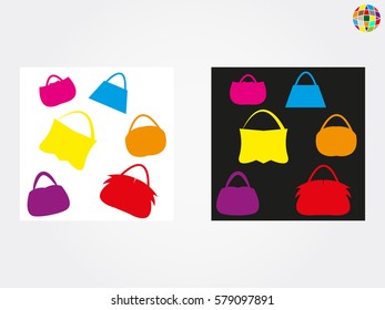 Bag ladies, icon, vector illustration eps10