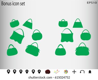 Bag ladies, icon, vector illustration eps10