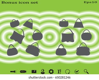 Bag ladies, icon, vector illustration eps10