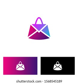 bag and letter logo design template