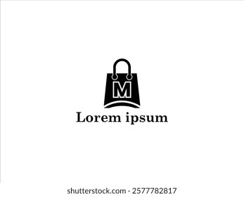 Bag and letter logo design vector