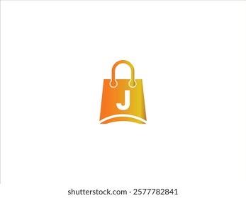 Bag and letter logo design vector