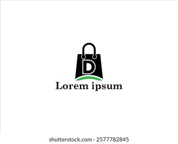 Bag and letter logo design vector