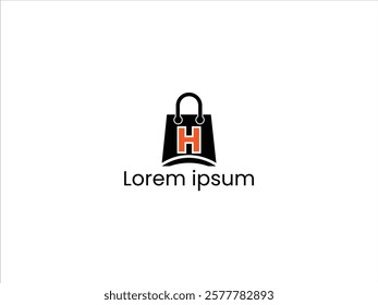 Bag and letter logo design vector