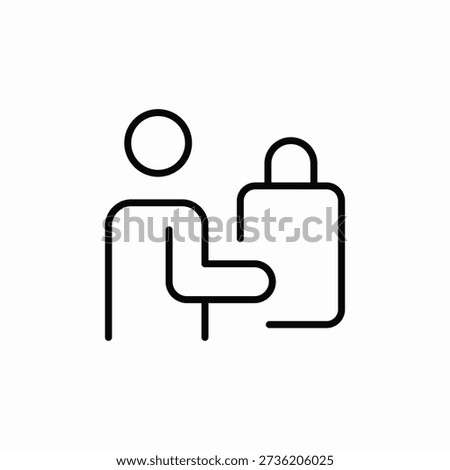 bag lift icon sign vector