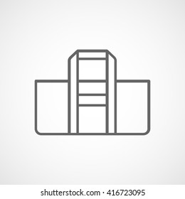 Bag Line Icon On White Background