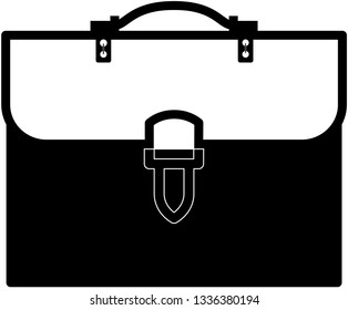 Bag line icon, outline vector sign, linear style pictogram isolated on white. Women handbag symbol, logo illustration