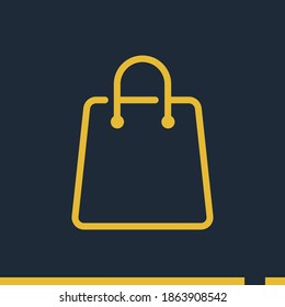 bag line icon, outline vector illustration.
