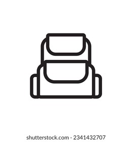 Bag line icon vector design template and ilustration with editable stroke
