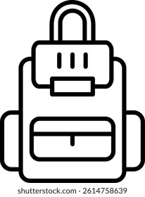 Bag Line Vector Icon Design