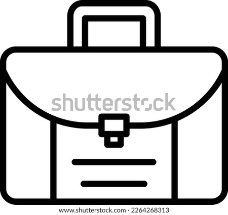 Bag Line Vector Icon Design