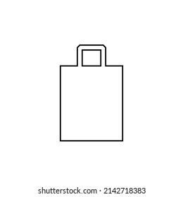 bag line vector icon on white background
