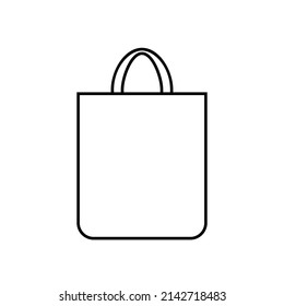 bag line vector icon on white background