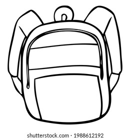 bag line vector illustration,
isolated on white background. top view