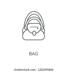 Bag linear icon. Bag concept stroke symbol design. Thin graphic elements vector illustration, outline pattern on a white background, eps 10.