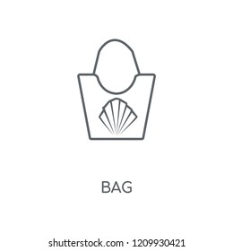 Bag linear icon. Bag concept stroke symbol design. Thin graphic elements vector illustration, outline pattern on a white background, eps 10.