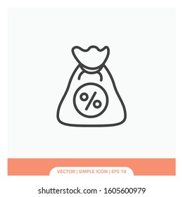 Bag of loan Icon Vector Illustration