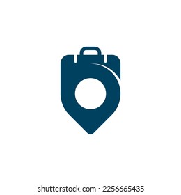bag location illustration vector logo