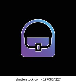 Bag With Lock blue gradient vector icon