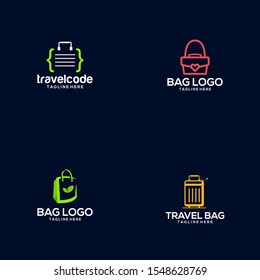 Bag Logo Design Vector for Logo of Bag Company or Online Shop