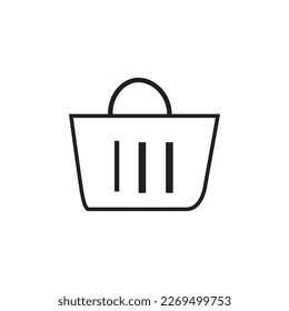 Icono del logo de la bolsa para comprar las necesidades mientras está en la tienda