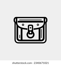 vector de icono del logotipo de bolsa aislado en blanco