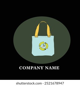 Um logotipo de bolsa com tema em torno do plantio de árvores reflete a dedicação de uma empresa à preservação e à sustentabilidade ambiental.