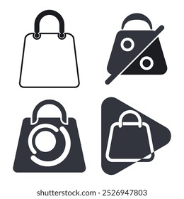 Illustration für Vektorsymbol-Vorlagen für Taschen