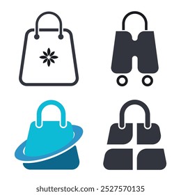 Ilustração de modelo de ícone de vetor de logotipo de saco