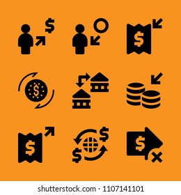bag, luck, vector and bitcoin icon set. Vector illustration for web and design.