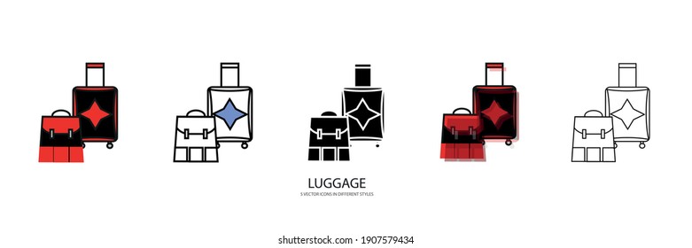 bag luggage vector type icon