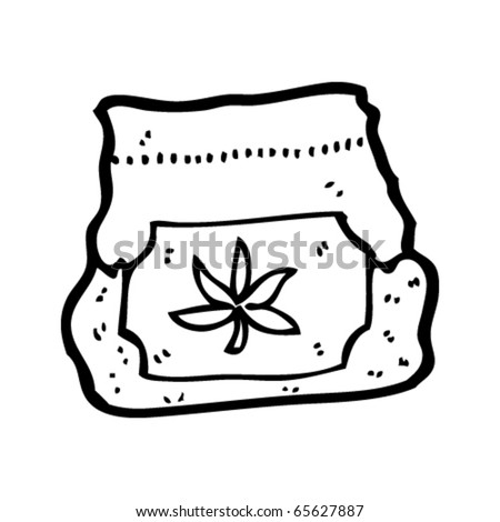 bag of marijuana cartoon