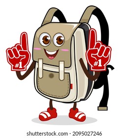 bag mascot cartoon in vector