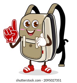 bag mascot cartoon in vector